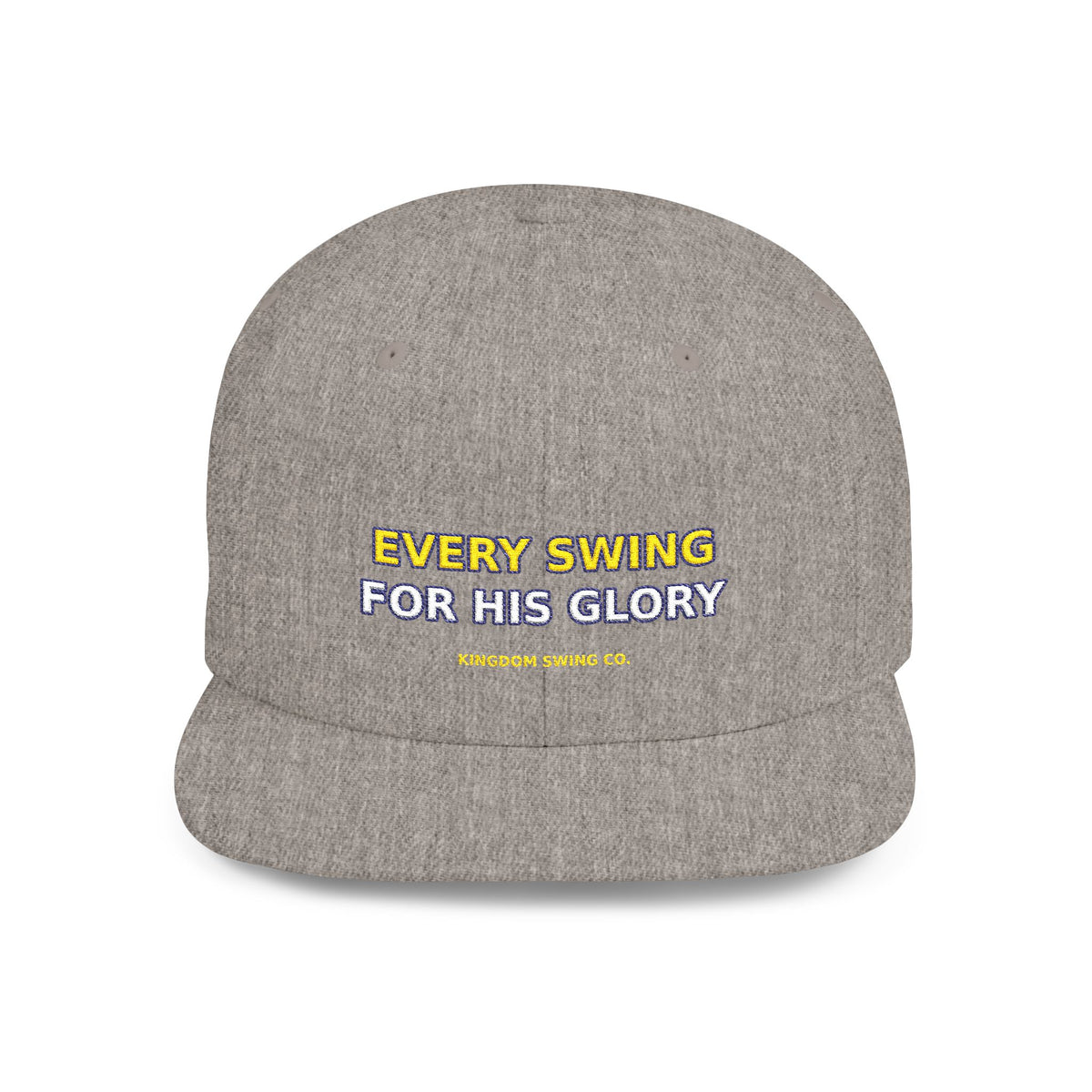 Every Swing for His Glory Christian Golf Flat Bill Snapback