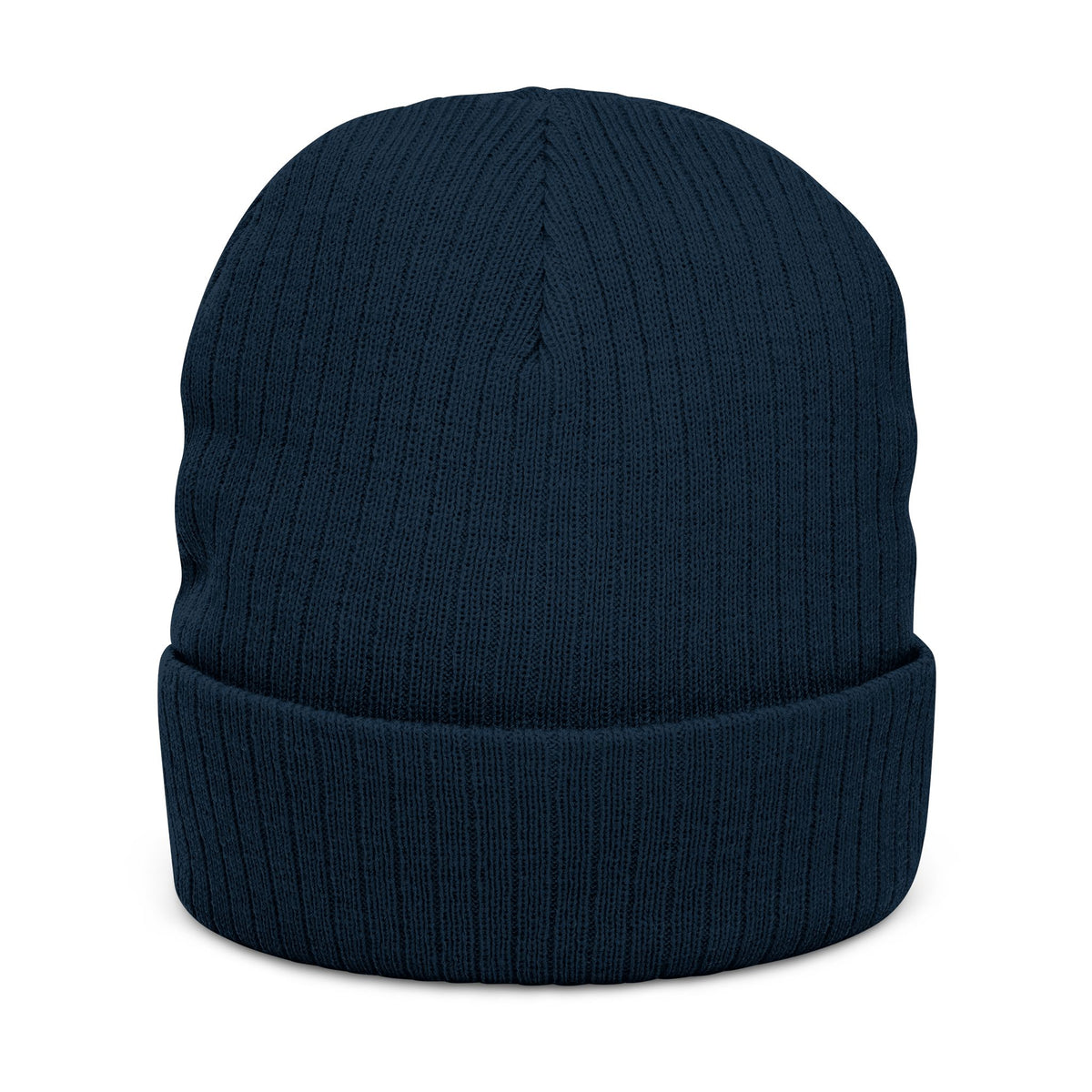 Kingdom Swing Co. Black Embroidered Ribbed Knit Beanie