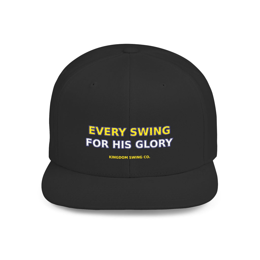 Every Swing for His Glory Christian Golf Flat Bill Snapback