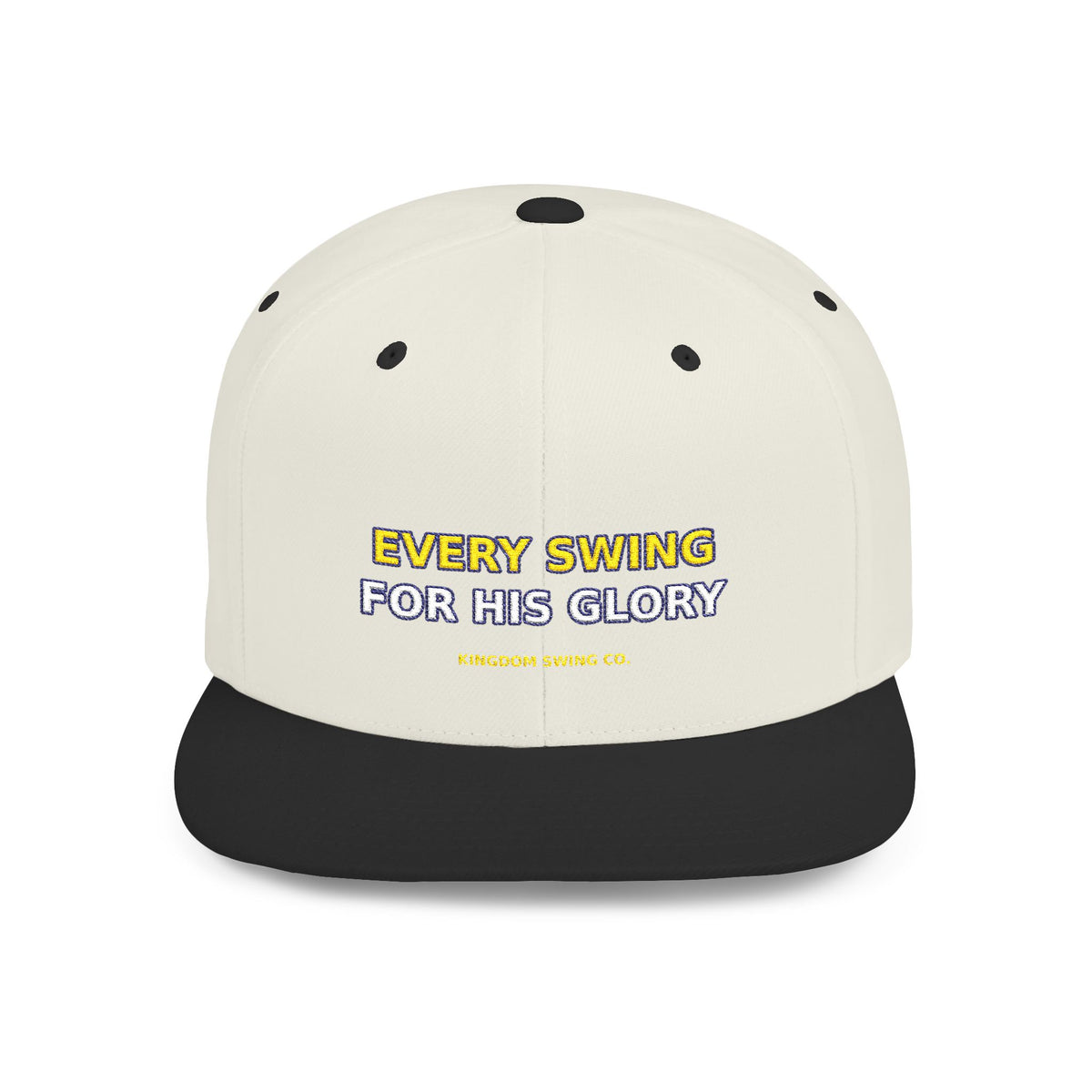 Every Swing for His Glory Christian Golf Flat Bill Snapback