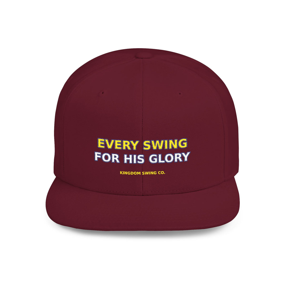 Every Swing for His Glory Christian Golf Flat Bill Snapback