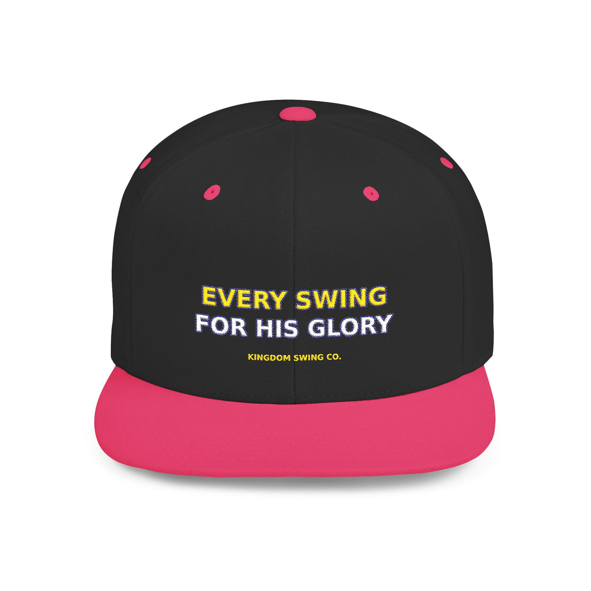 Every Swing for His Glory Christian Golf Flat Bill Snapback