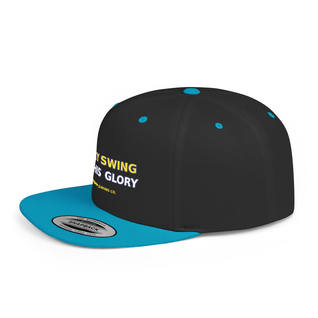 Every Swing for His Glory Christian Golf Flat Bill Snapback