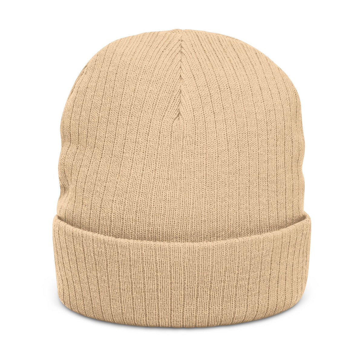 Kingdom Swing Co. Black Embroidered Ribbed Knit Beanie