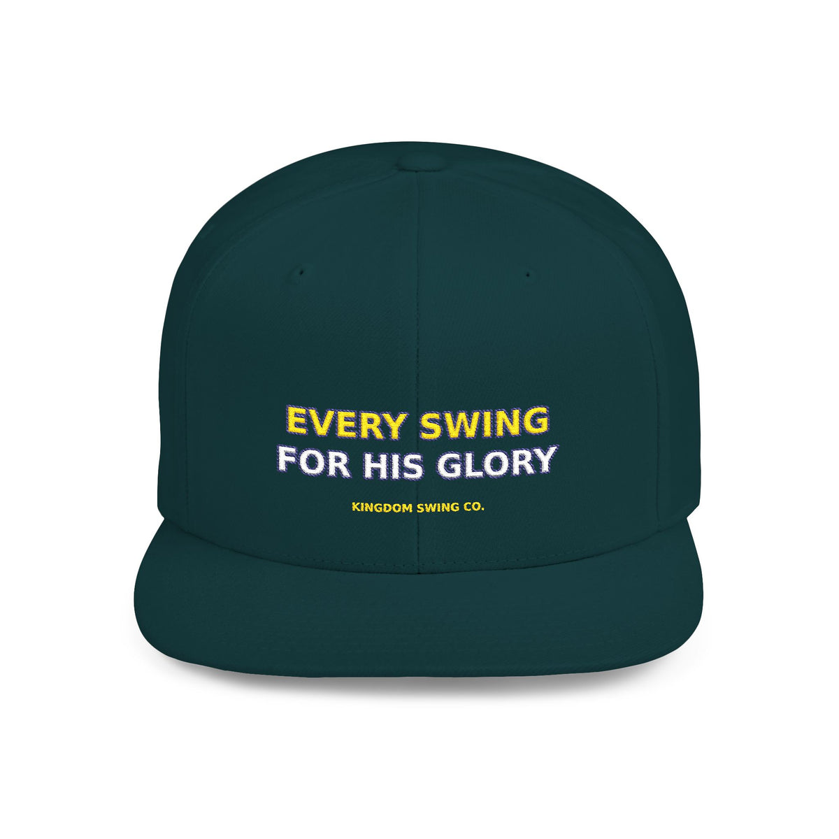 Every Swing for His Glory Christian Golf Flat Bill Snapback