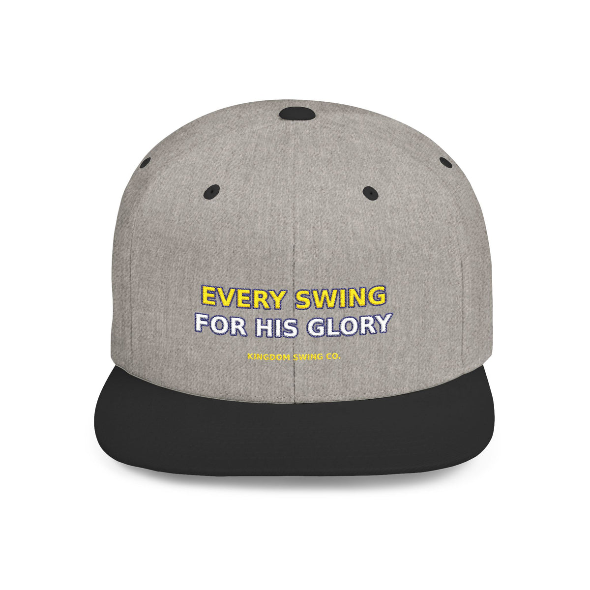 Every Swing for His Glory Christian Golf Flat Bill Snapback