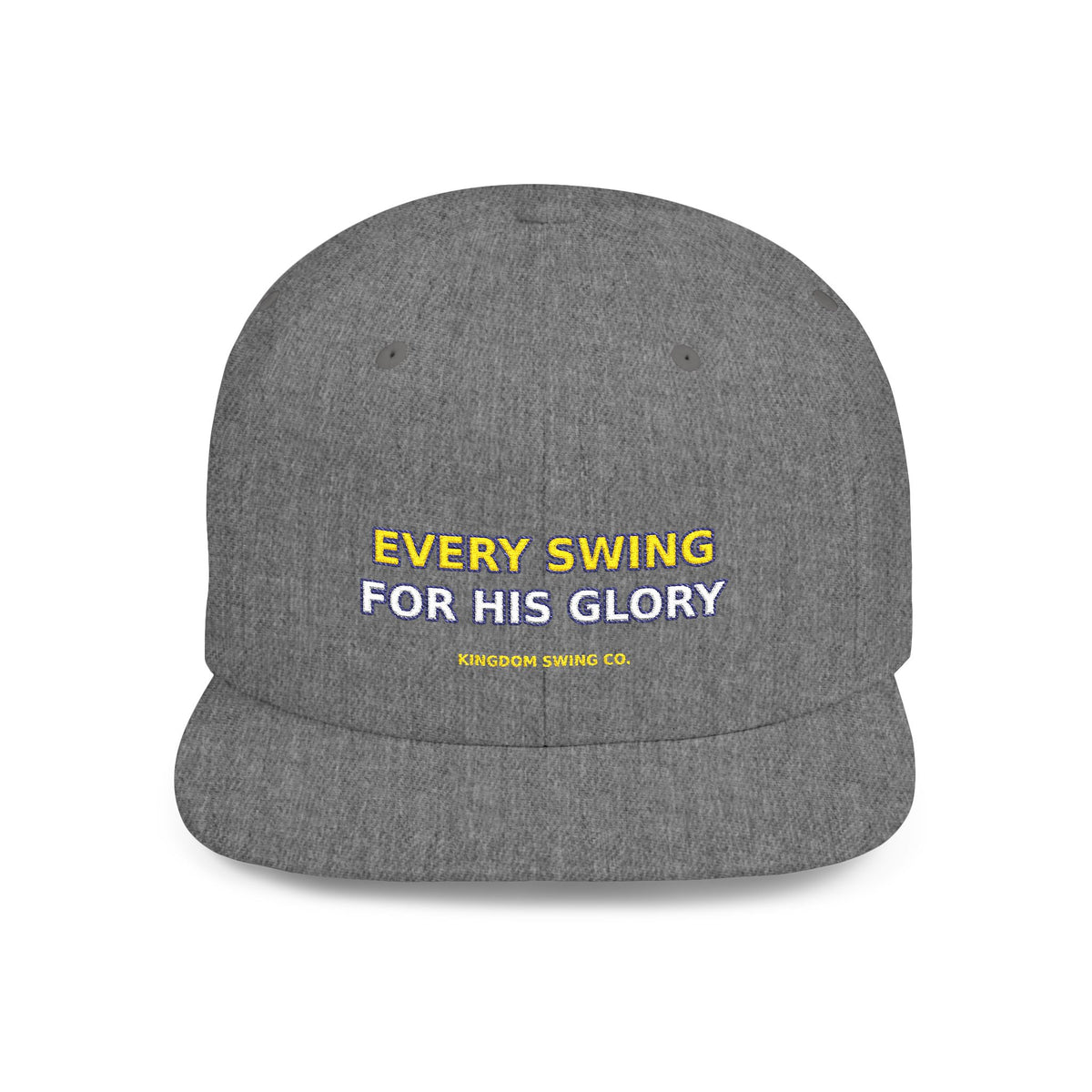 Every Swing for His Glory Christian Golf Flat Bill Snapback