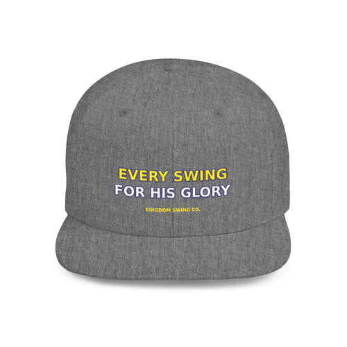 Every Swing for His Glory Christian Golf Flat Bill Snapback