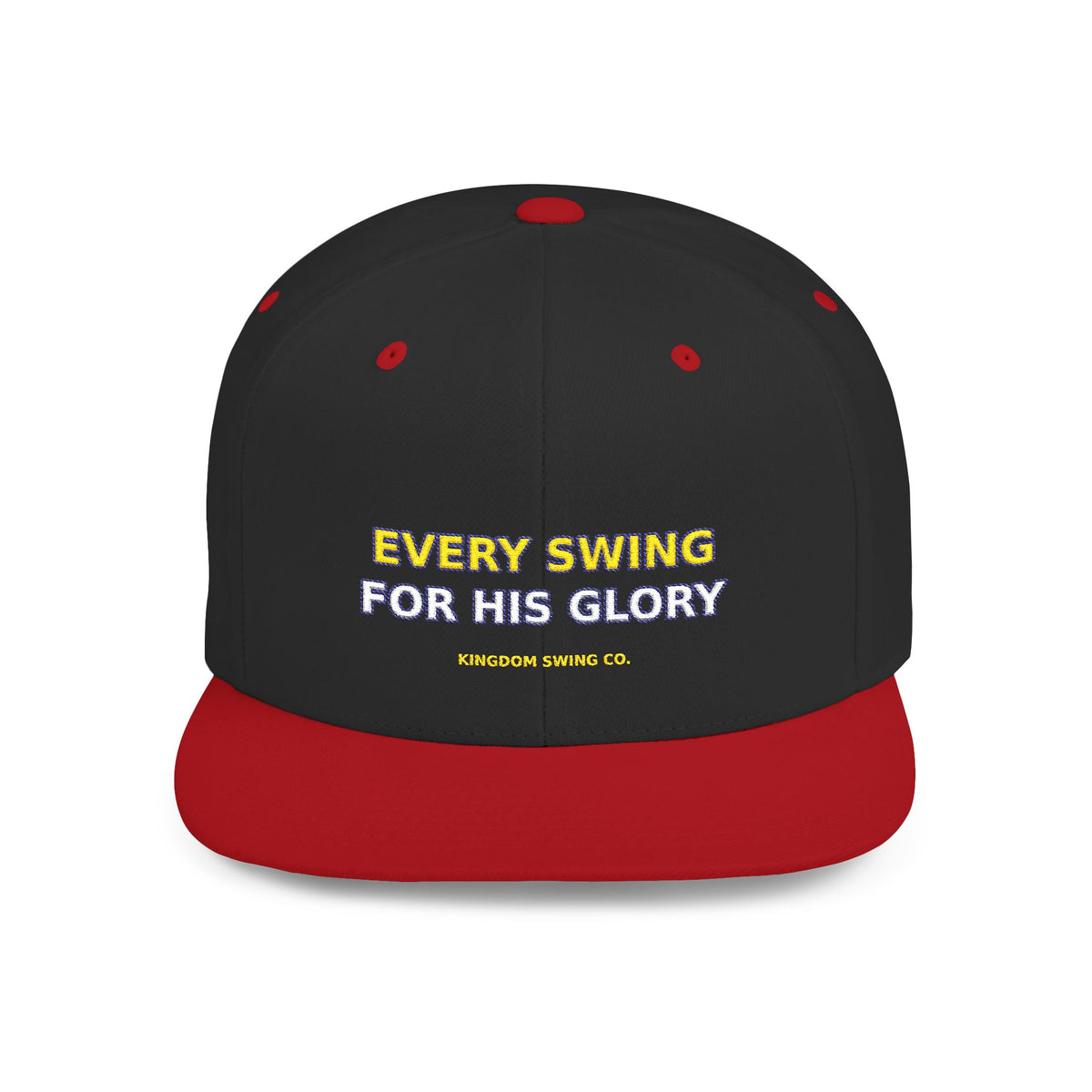 Every Swing for His Glory Christian Golf Flat Bill Snapback
