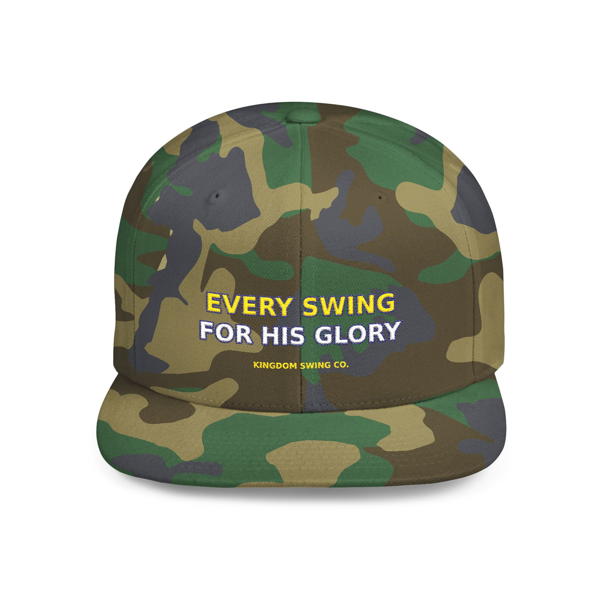 Every Swing for His Glory Christian Golf Flat Bill Snapback