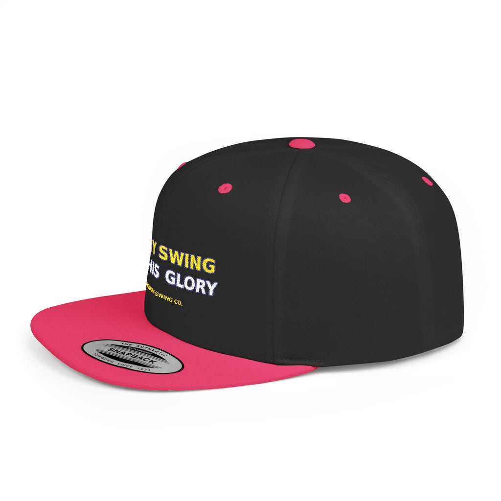 Every Swing for His Glory Christian Golf Flat Bill Snapback