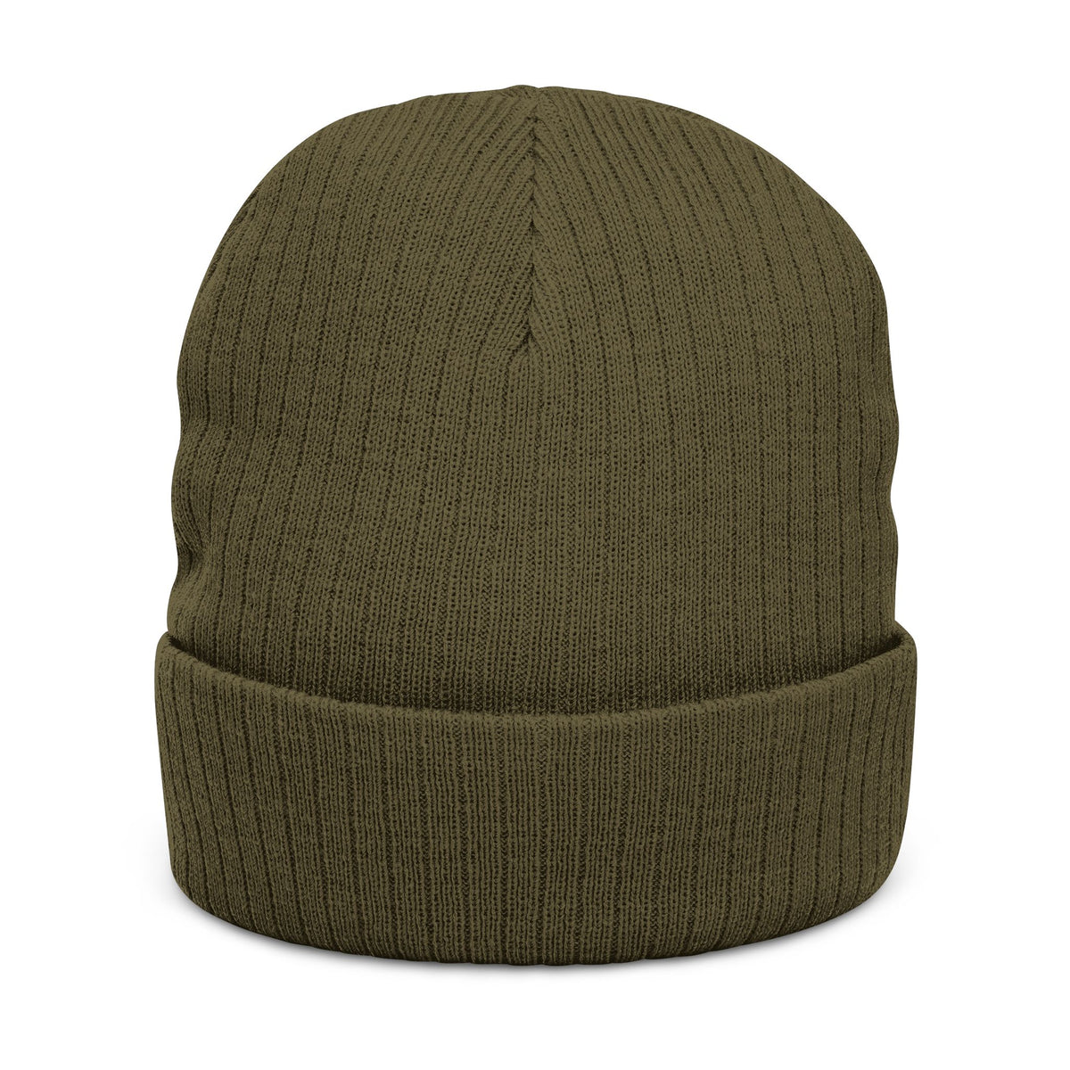 Kingdom Swing Co. Black Embroidered Ribbed Knit Beanie