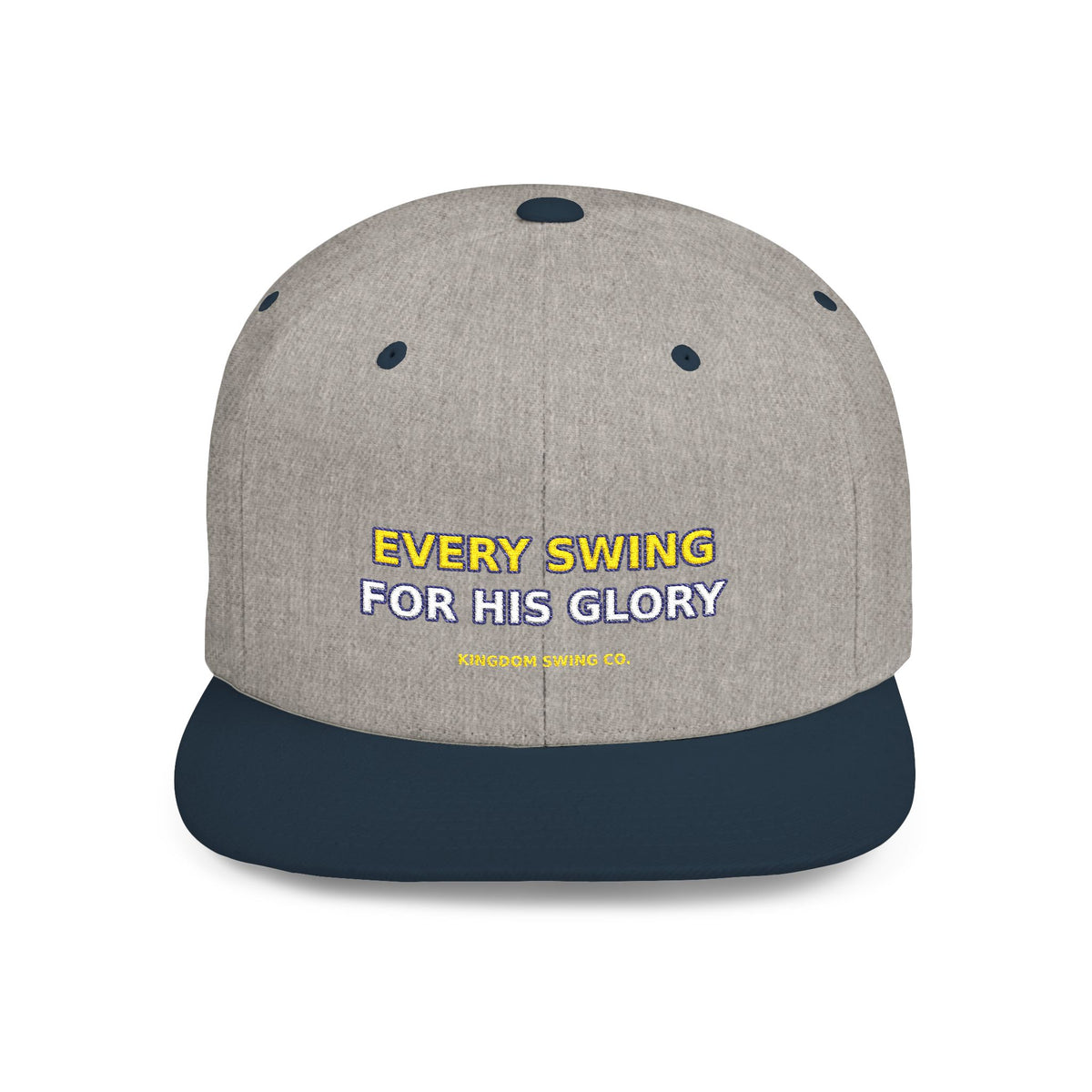 Every Swing for His Glory Christian Golf Flat Bill Snapback