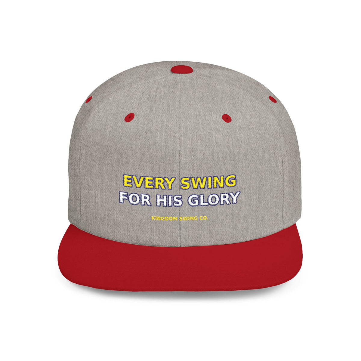 Every Swing for His Glory Christian Golf Flat Bill Snapback