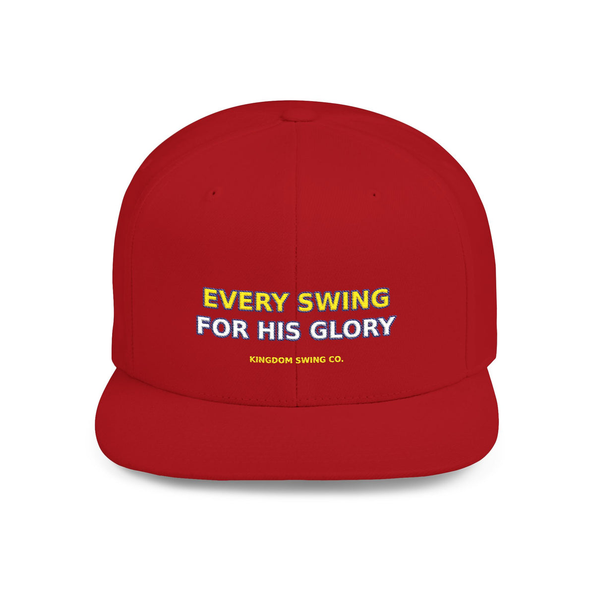 Every Swing for His Glory Christian Golf Flat Bill Snapback