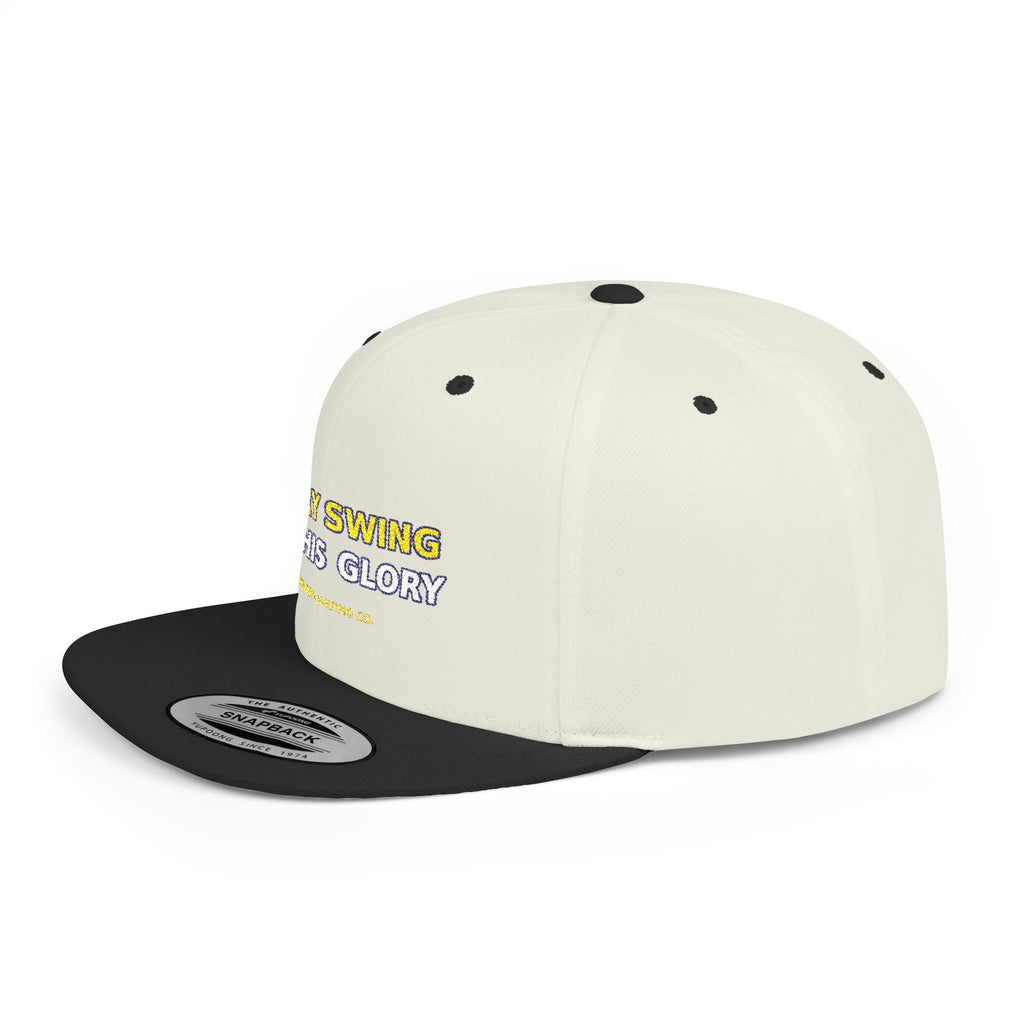 Every Swing for His Glory Christian Golf Flat Bill Snapback
