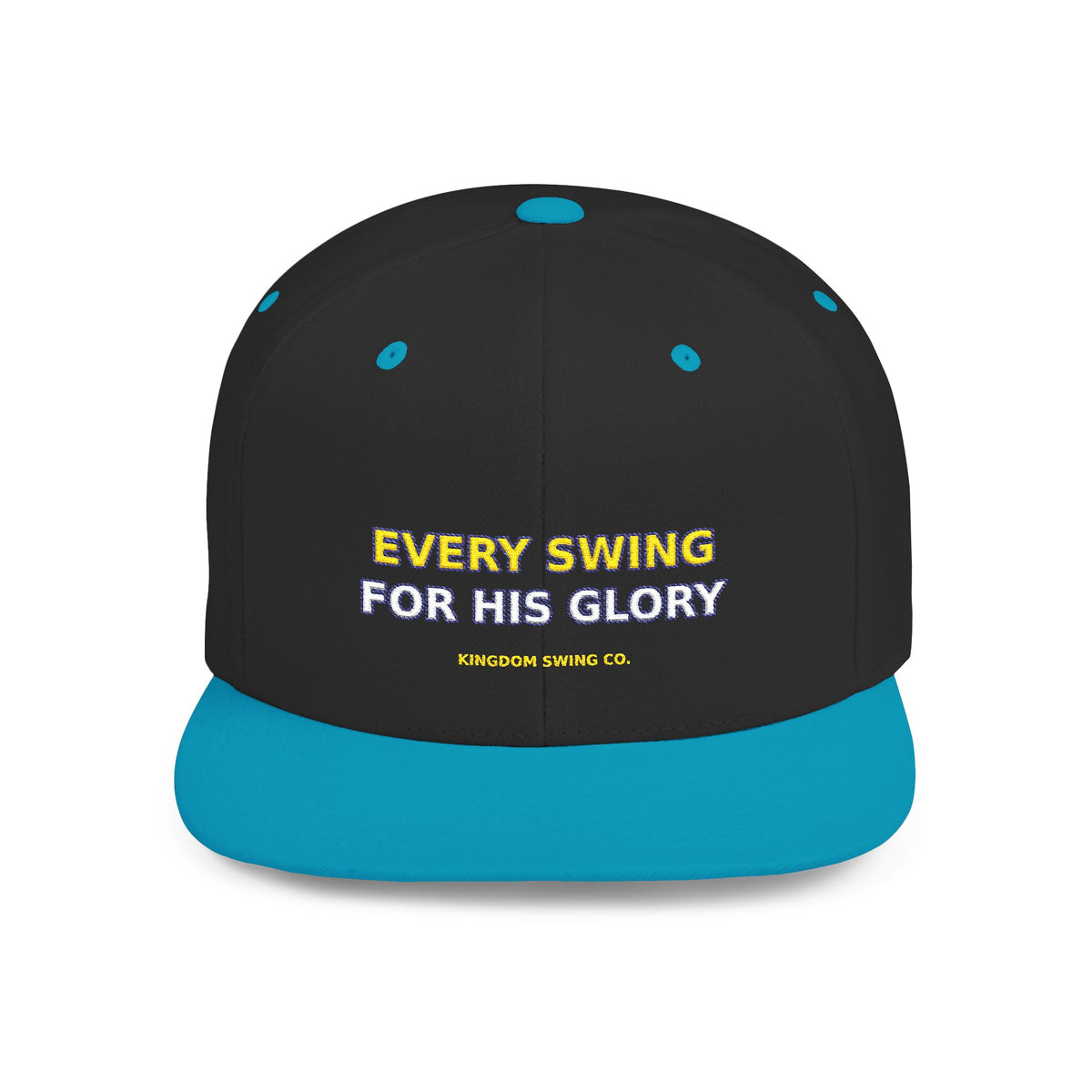 Every Swing for His Glory Christian Golf Flat Bill Snapback