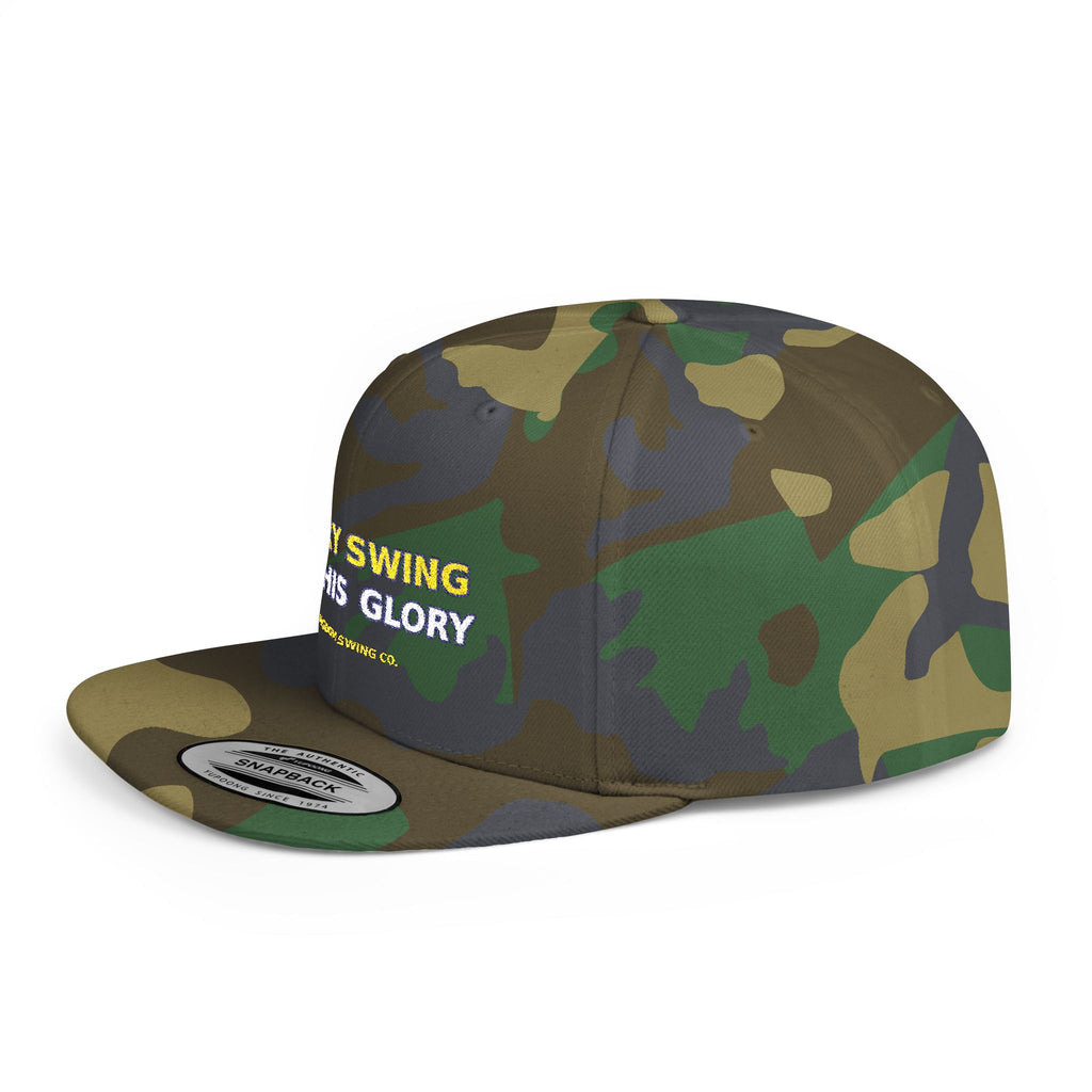 Every Swing for His Glory Christian Golf Flat Bill Snapback