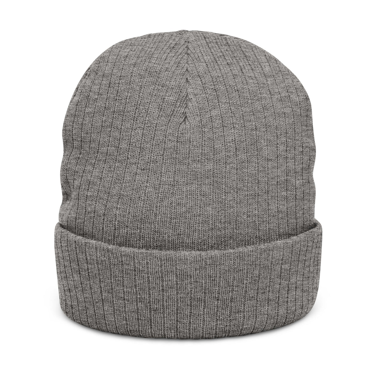 Kingdom Swing Co. Black Embroidered Ribbed Knit Beanie